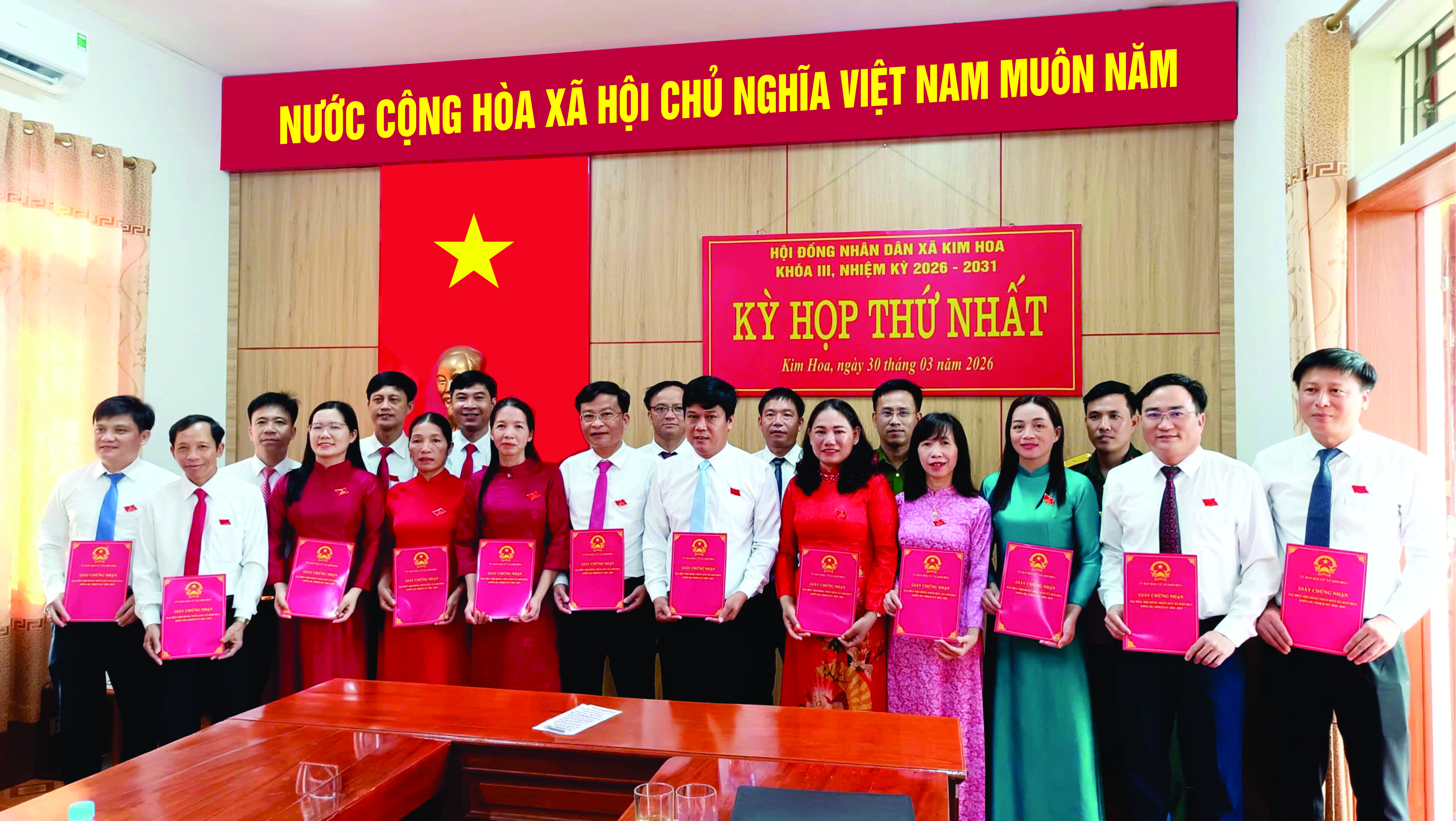 Kỳ họp thứ I - HĐND xã Kim Hoa nhiệm kỳ 2026 - 2031