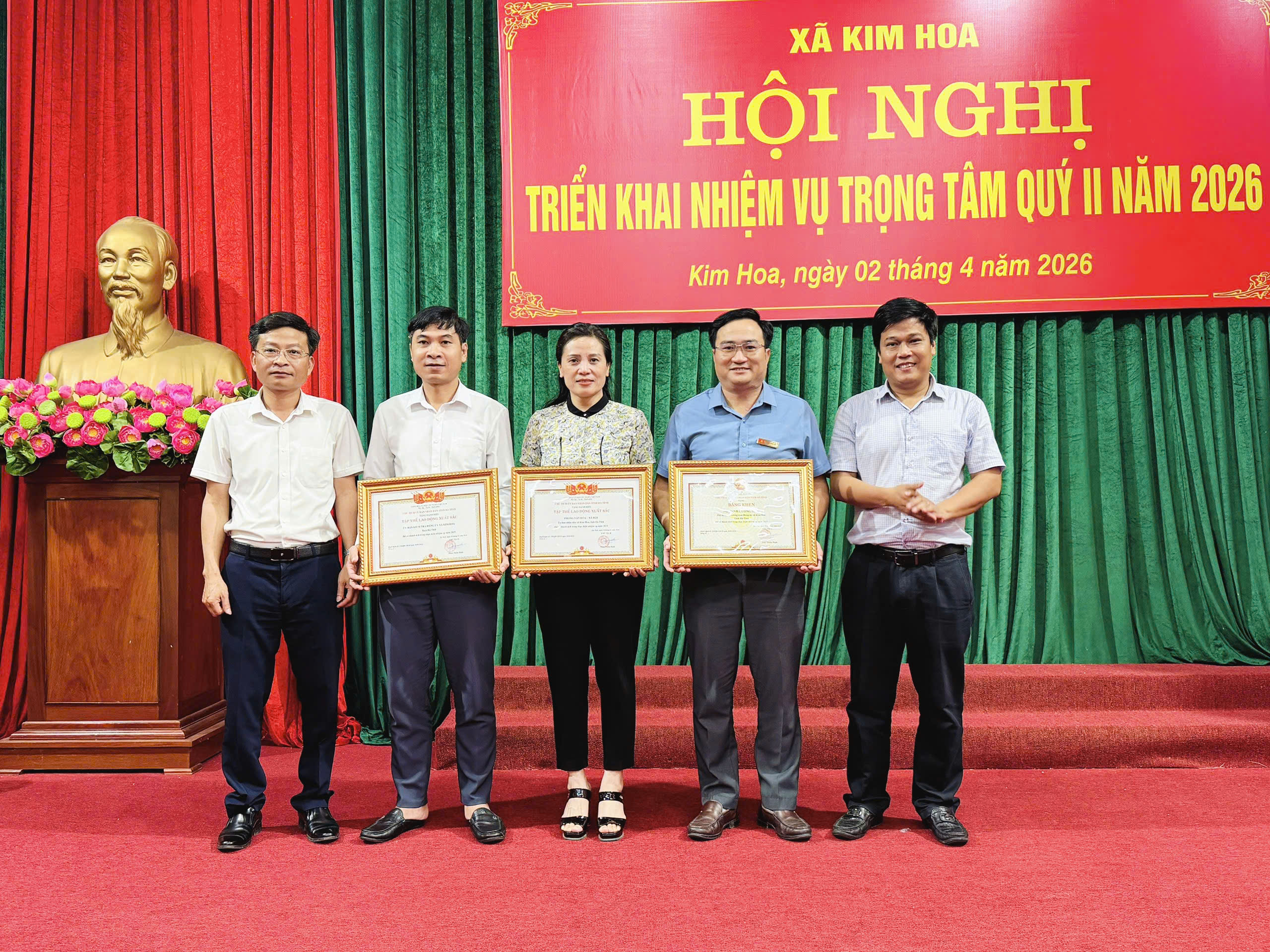 Xã Kim Hoa triển khai nhiệm vụ trọng tâm quý II/2026