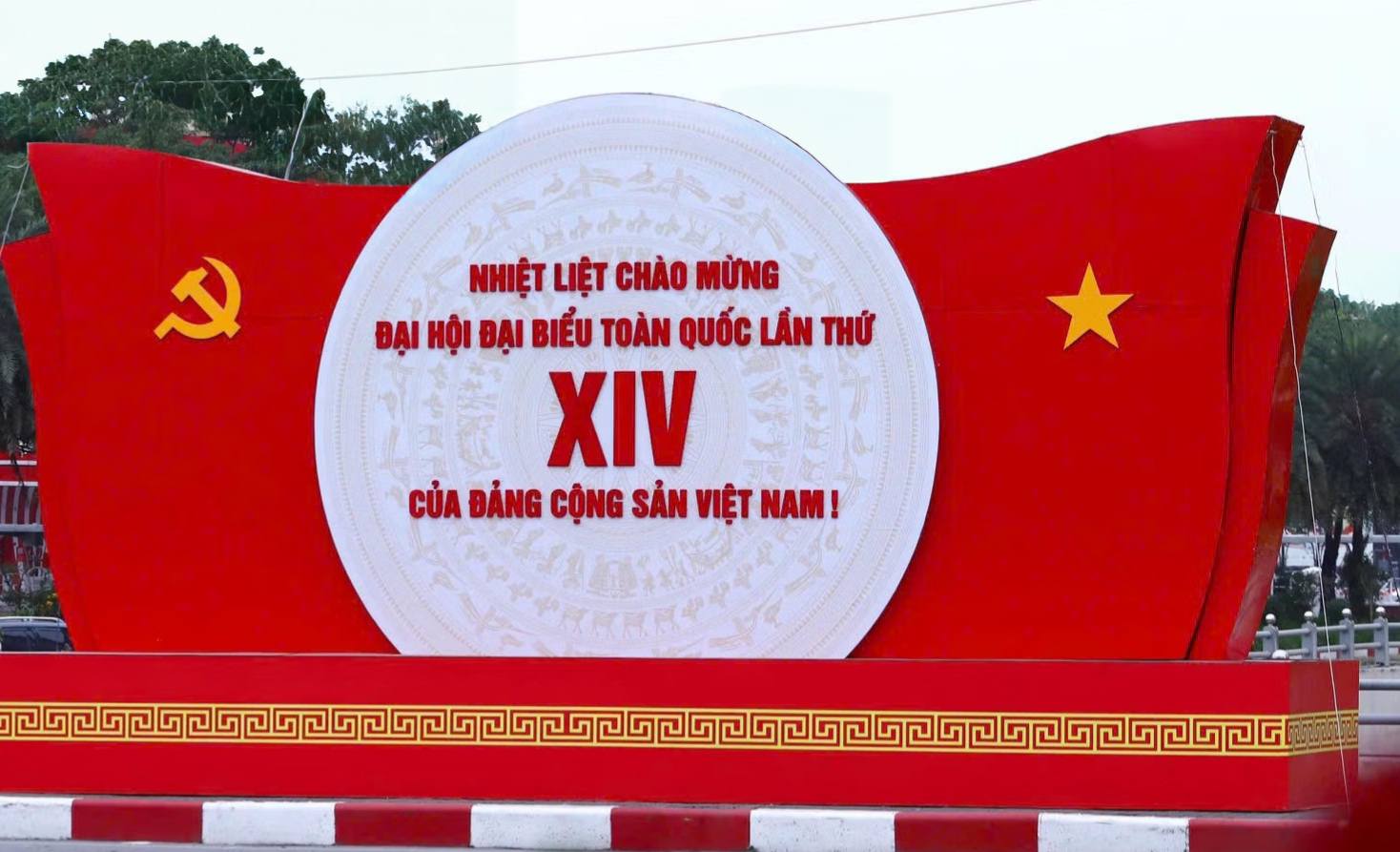 Xã Kim Hoa: Rực rỡ cờ hoa chào mừng Đại hội XIV của Đảng