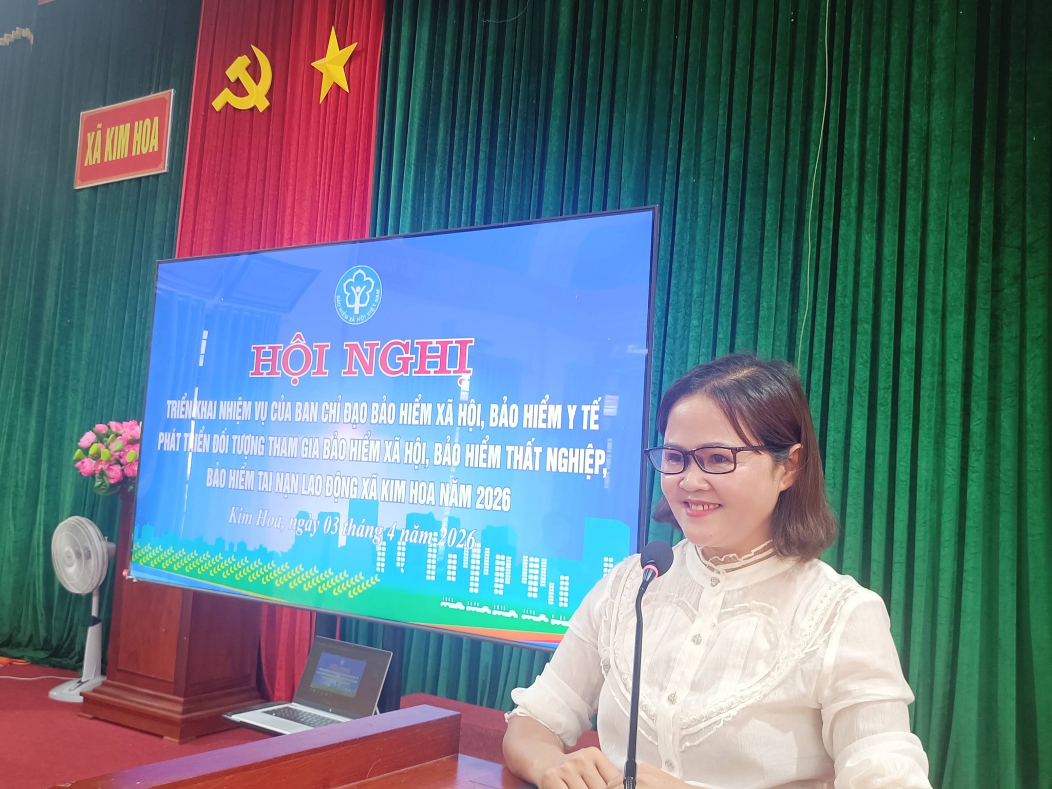 Xã Kim Hoa triển khai thực hiện BHXH, BHYT năm 2026