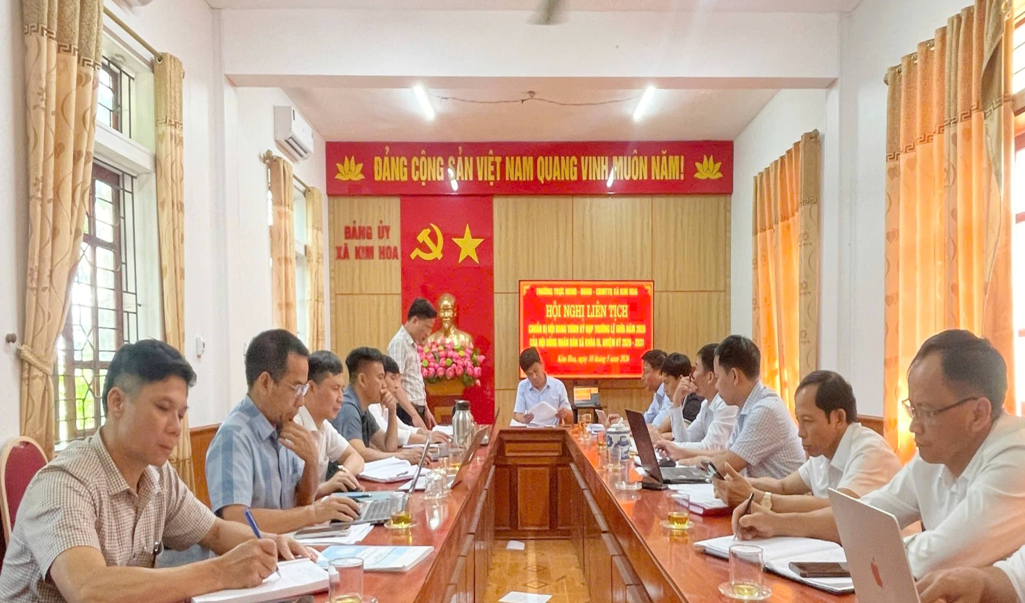 HĐND xã Kim Hoa: Họp liên tịch thảo luận nội dung chuẩn bị kỳ họp thường lệ giữa năm 2026