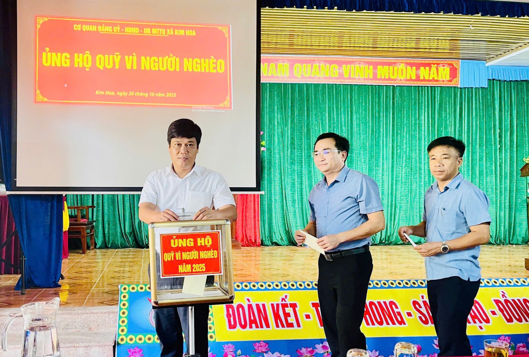 Xã Kim Hoa phát động ủng hộ "Quỹ vì người nghèo"