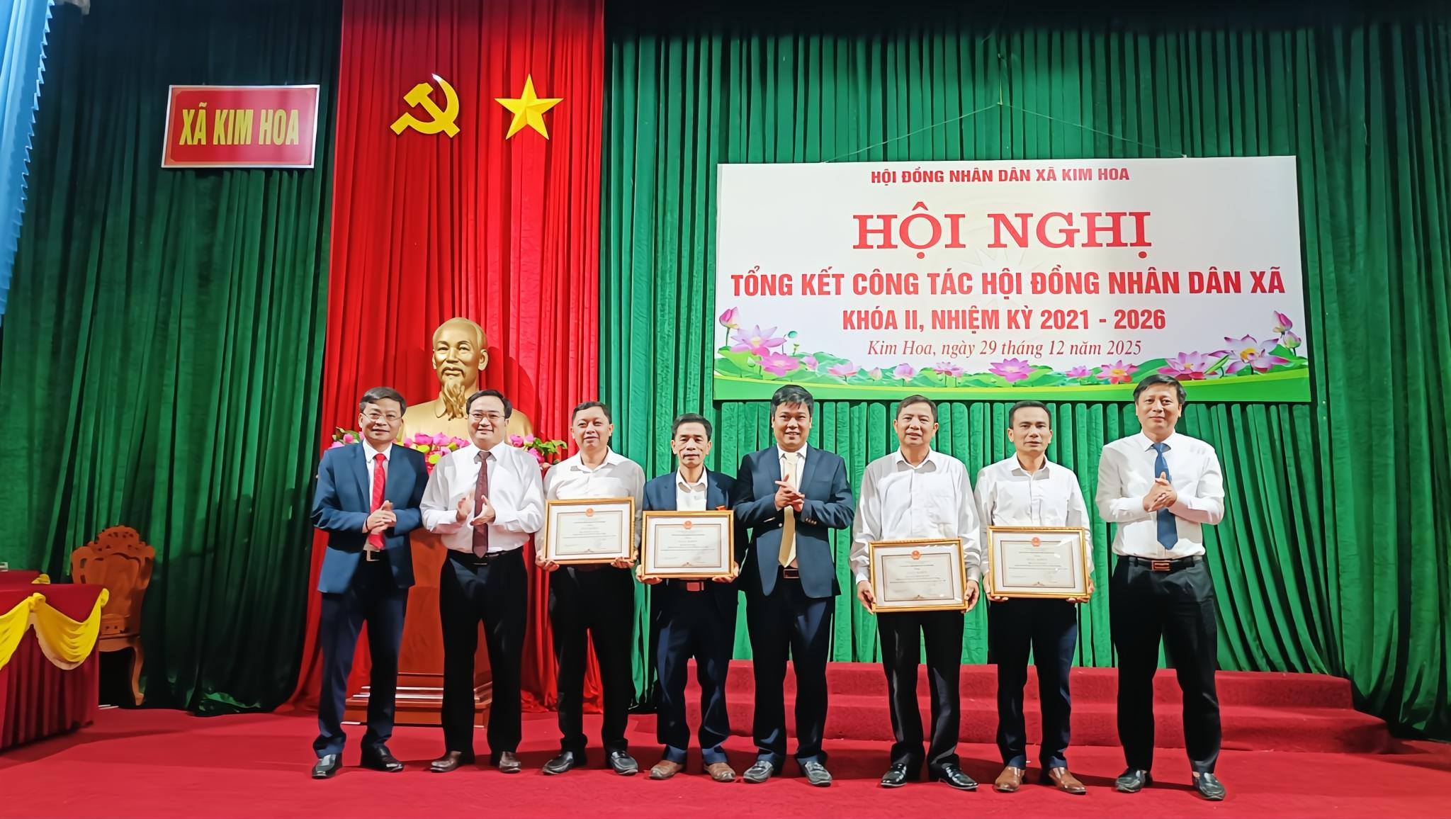 HĐND xã Kim Hoa tổng kết nhiệm kỳ 2021 - 2026