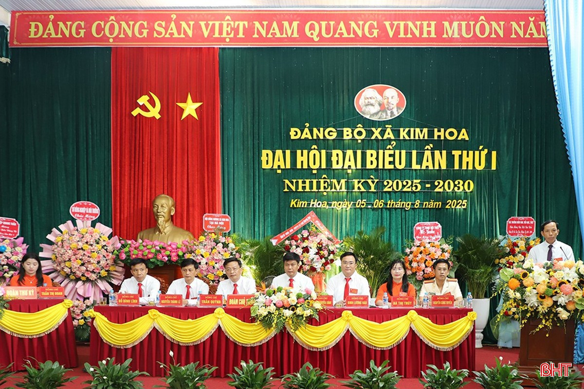 Đảng bộ xã Kim Hoa tổ chức thành công Đại hội Đảng bộ xã lần thứ nhất