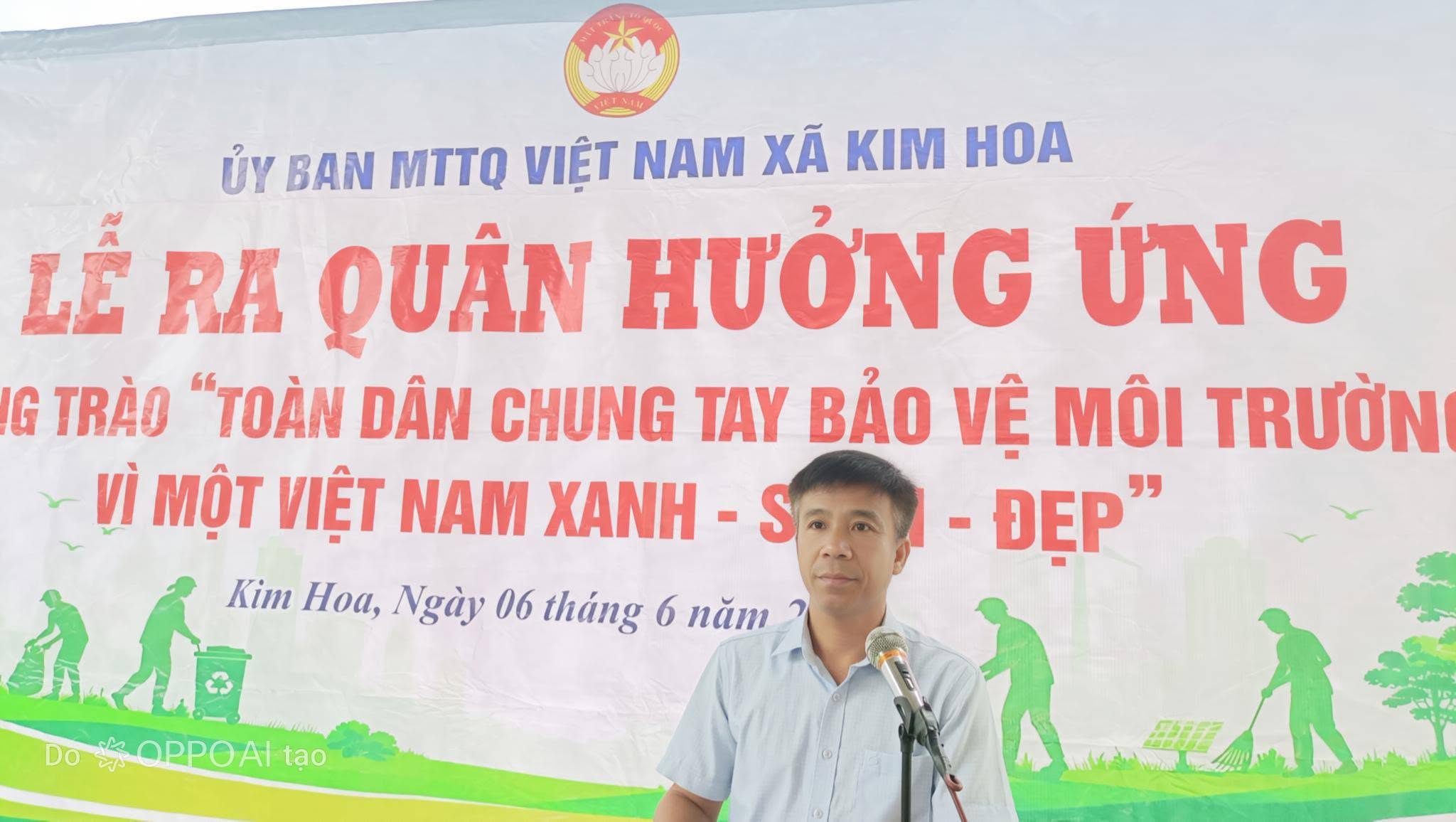 Xã Kim Hoa phát động phong trào "Toàn dân chung tay bảo vệ môi trường vì một Việt Nam xanh - sạch - đẹp"