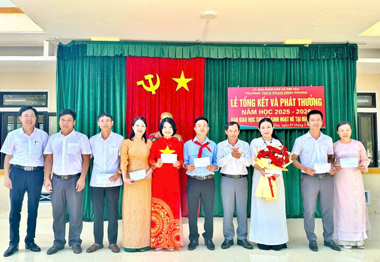 Các trường học xã Kim Hoa kết thúc năm học 2025 – 2026 với nhiều thành tích xuất sắc