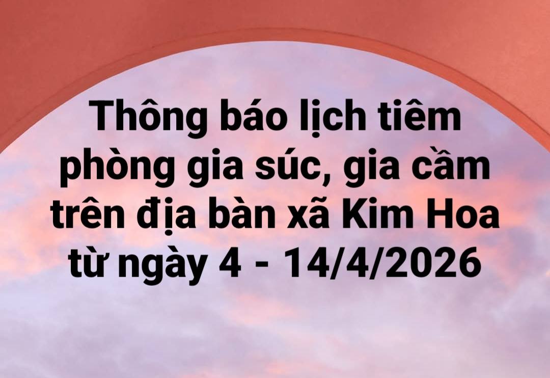Thông báo lịch tiêm phòng gia súc đợt 1/2026