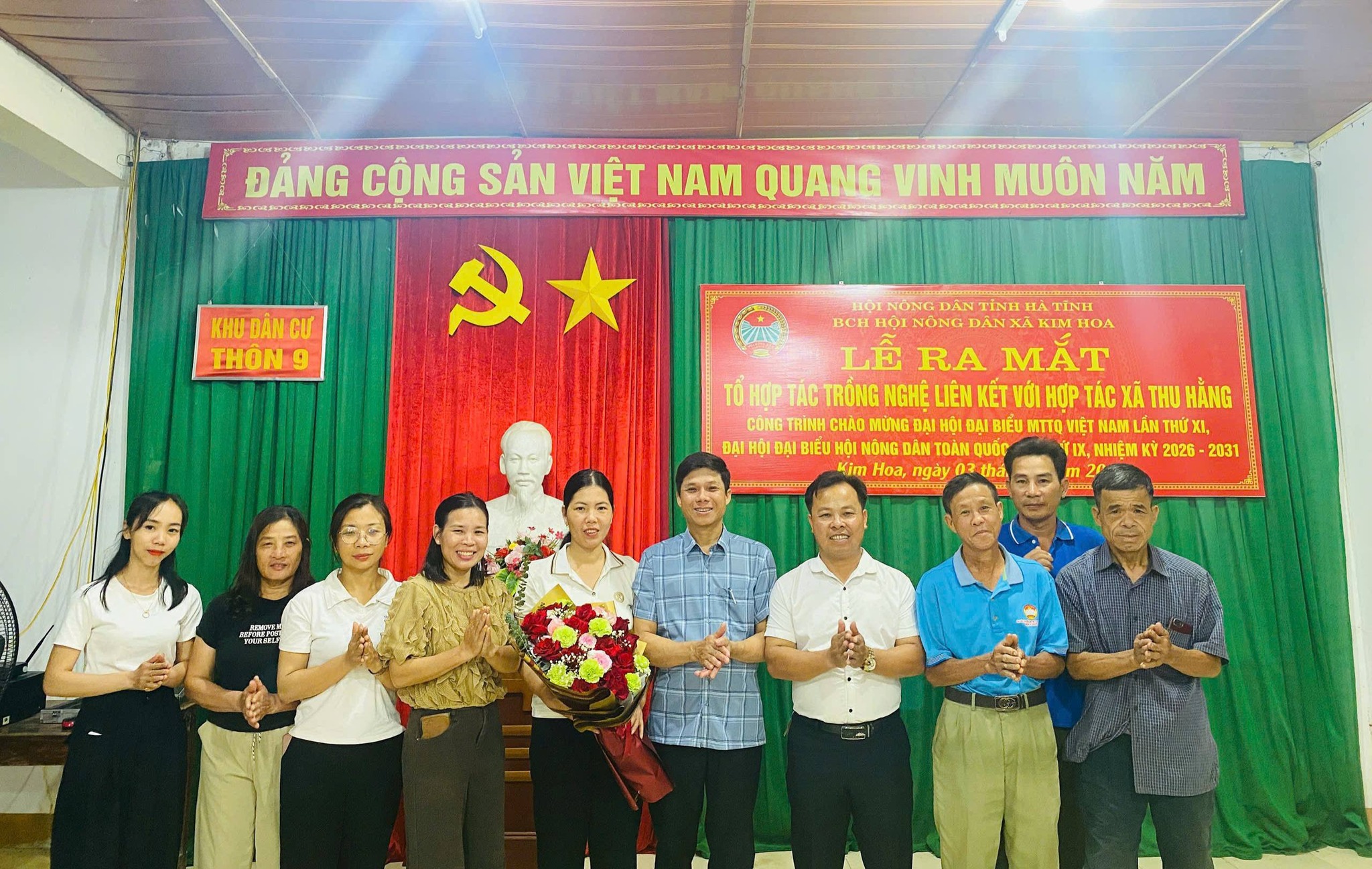 Ra mắt THT trồng nghệ thôn 9, xã Kim Hoa 