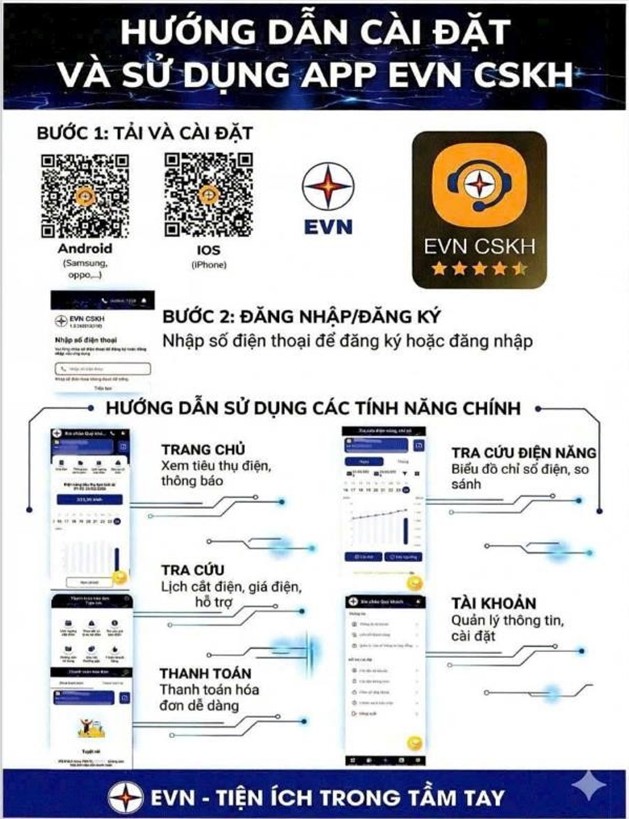 Hướng dẫn cài đặt APP EVN CSKH