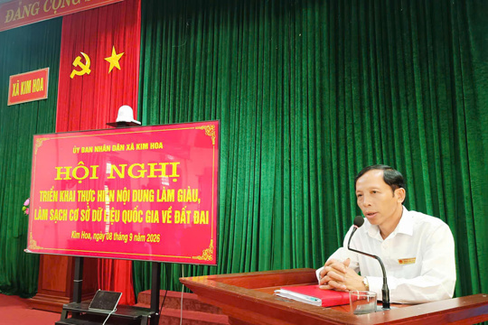 Kim Hoa đẩy nhanh tiến độ làm sạch cơ sở dữ liệu về đất đai