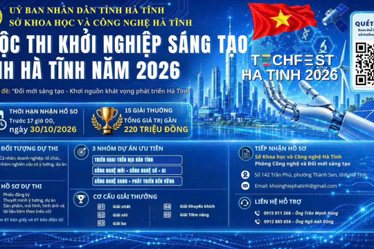 Cuộc thi Khởi nghiệp sáng tạo tỉnh Hà Tĩnh năm 2026