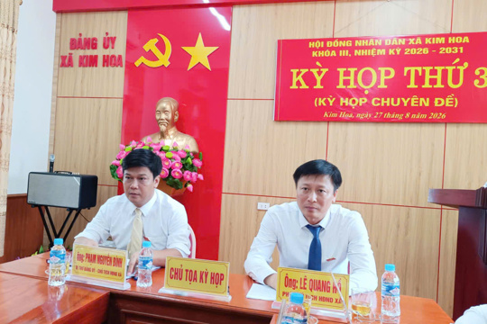 Kỳ họp thứ 3 HĐND xã Kim Hoa khóa III, Nhiệm kỳ 2026 - 2031 