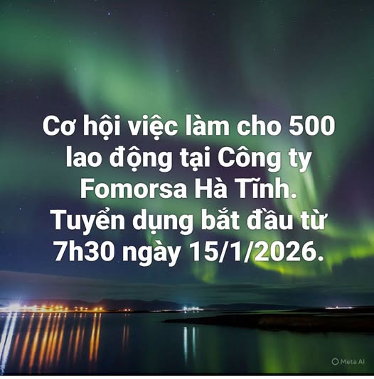  Công ty TNHH Gang thép Hưng Nghiệp Formosa Hà Tĩnh tuyển dụng lao động,  