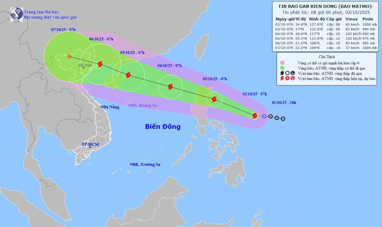 Tin mới nhất về cơn bão Matmo 